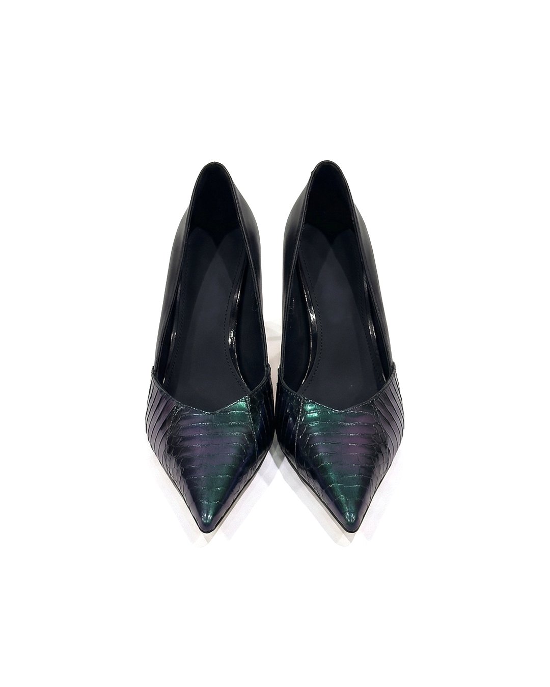 حذاء أسود ملون أنيق بكعب متوسط - MASH221