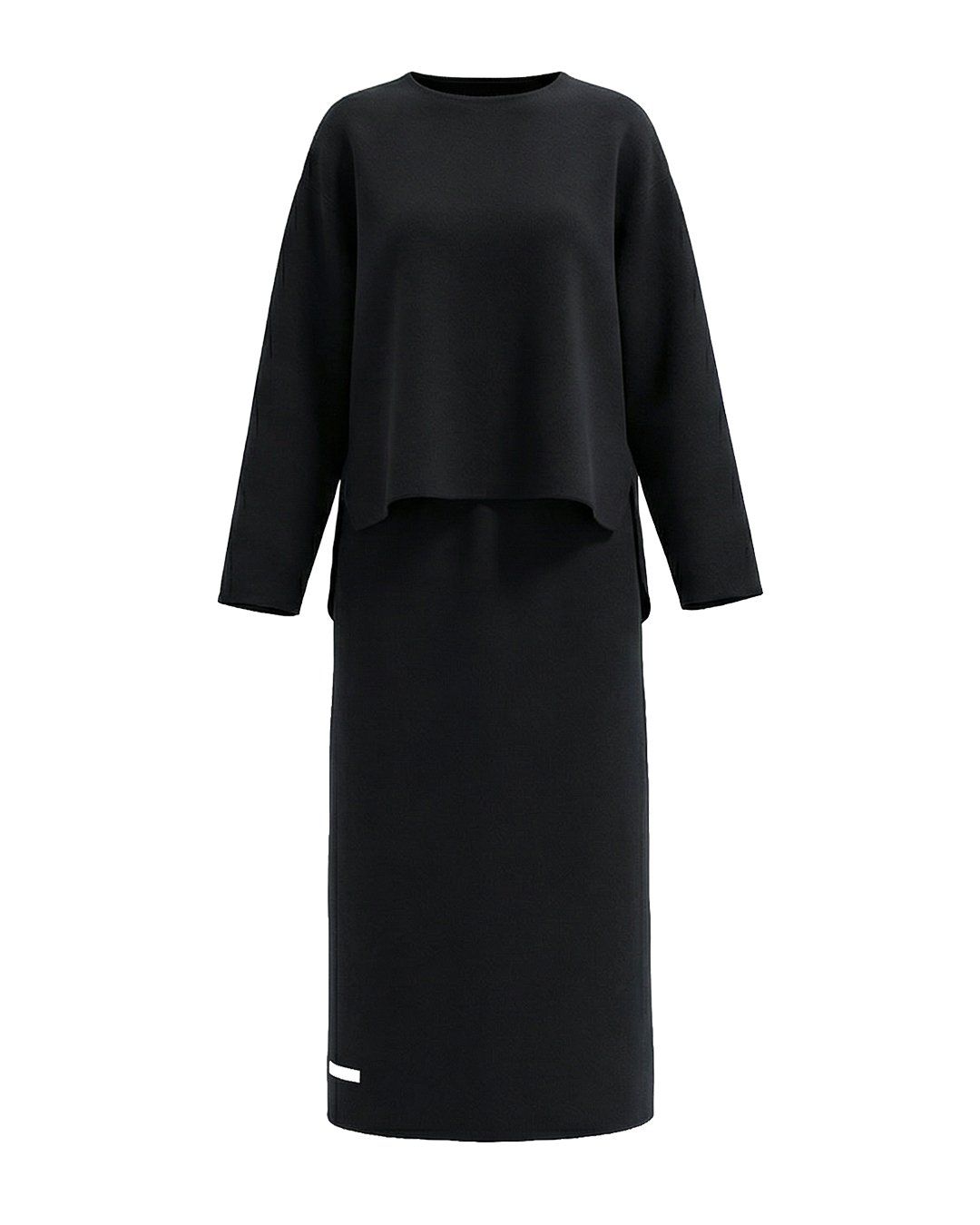 بدلة سفر ويومي سوداء واسعة وثقيلة - CL8003