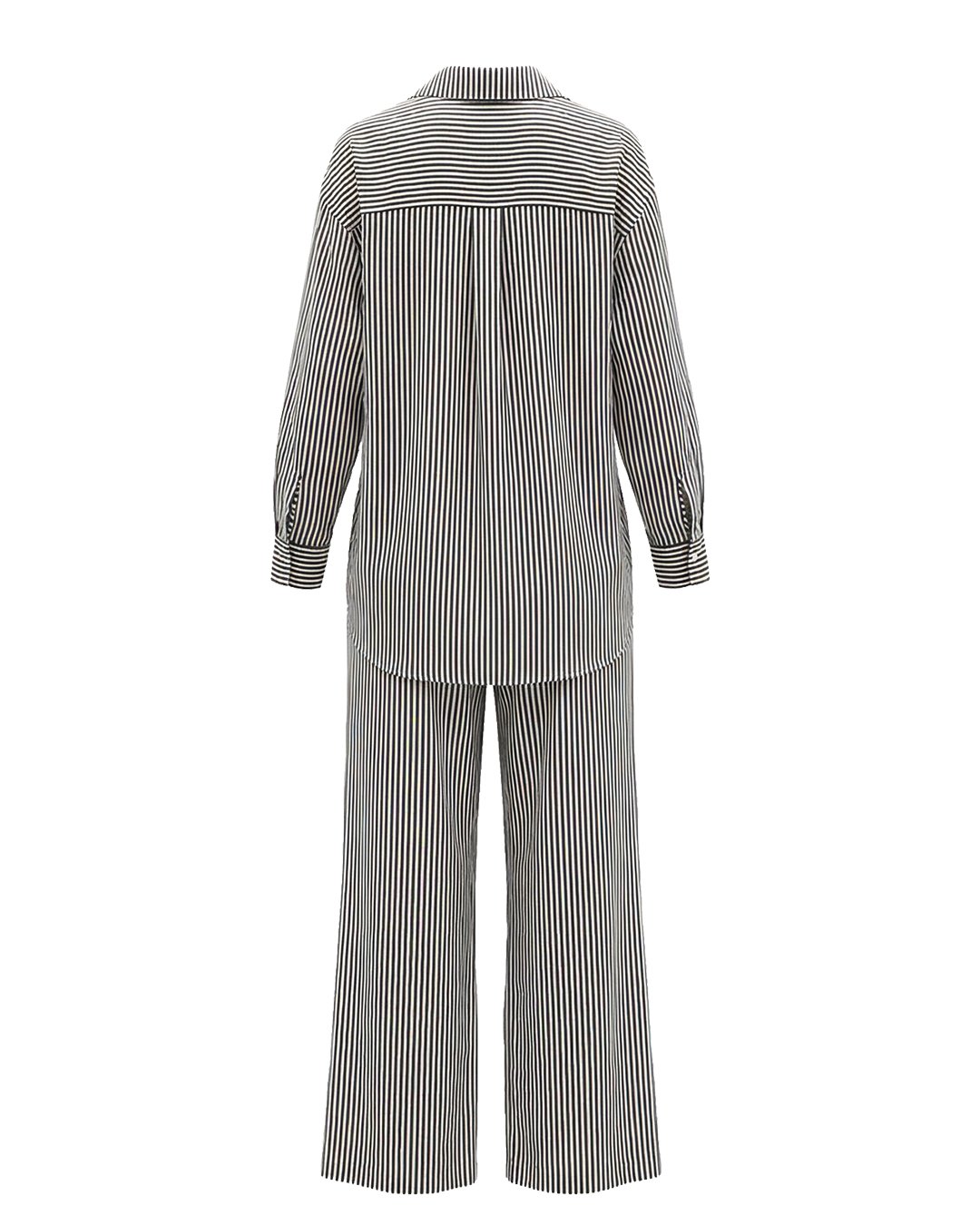 طقم يومي أبيض وأسود مريح مكون من قطعتين - CL6001 - الصورة 2