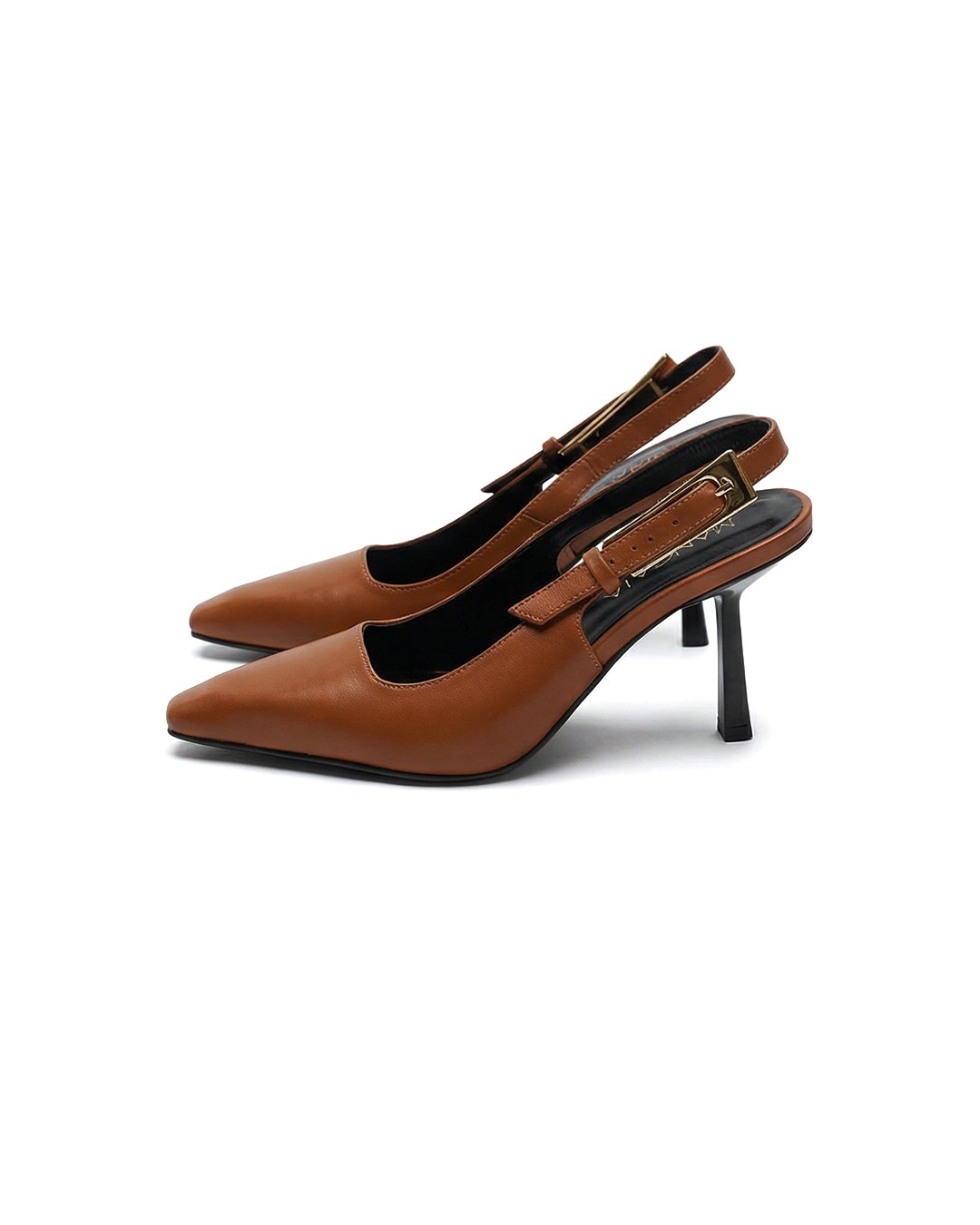 حذاء بني كلاسيكي بكعب عالي - MASH1027 - الصورة 2